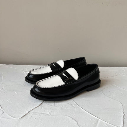 SL LE LOAFER BLACK AND WHITE CALFSKIN