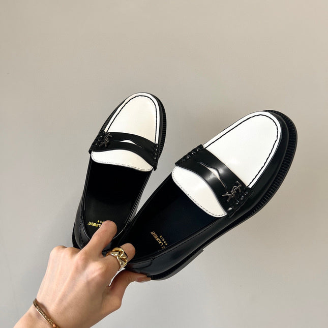SL LE LOAFER BLACK AND WHITE CALFSKIN