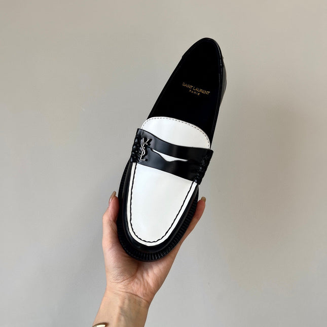 SL LE LOAFER BLACK AND WHITE CALFSKIN