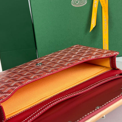 MONTE-CARLO PM CLUTCH 25 IN CLASSIC RED GOYARDINE CANVAS