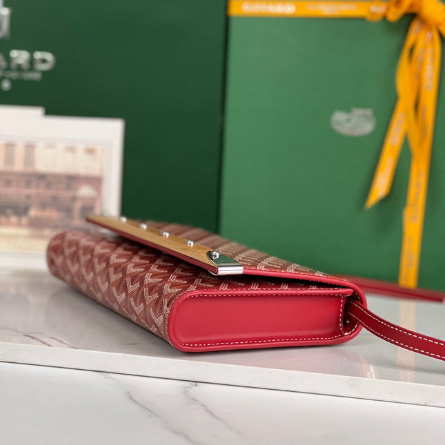 MONTE-CARLO PM CLUTCH 25 IN CLASSIC RED GOYARDINE CANVAS