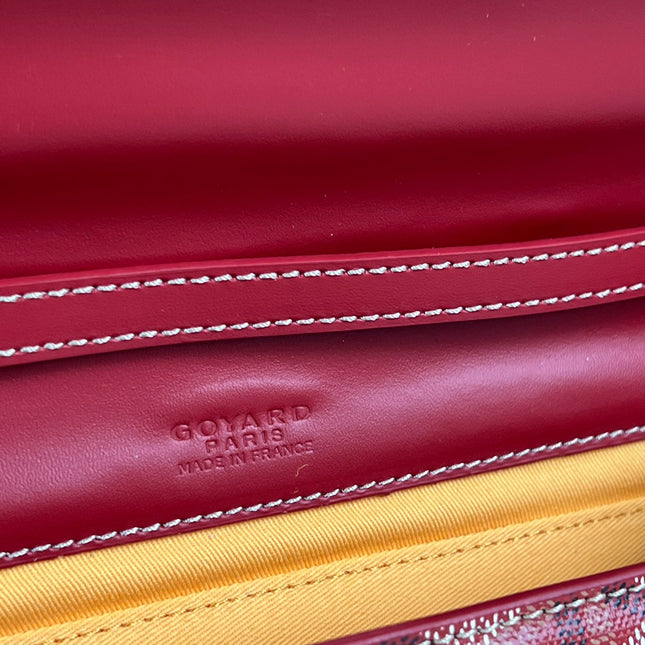 MONTE-CARLO PM CLUTCH 25 IN CLASSIC RED GOYARDINE CANVAS