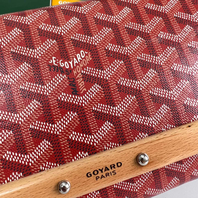 MONTE-CARLO PM CLUTCH 25 IN CLASSIC RED GOYARDINE CANVAS