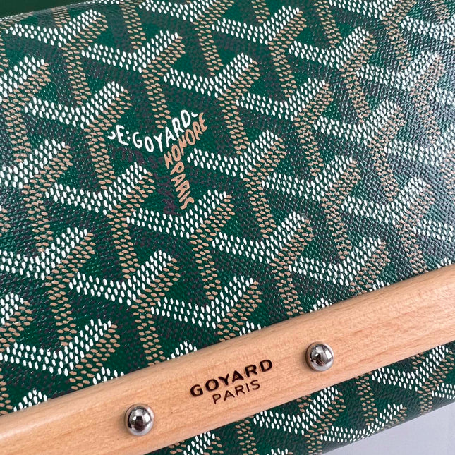 MONTE-CARLO PM CLUTCH 25 IN GREEN GOYARDINE CANVAS