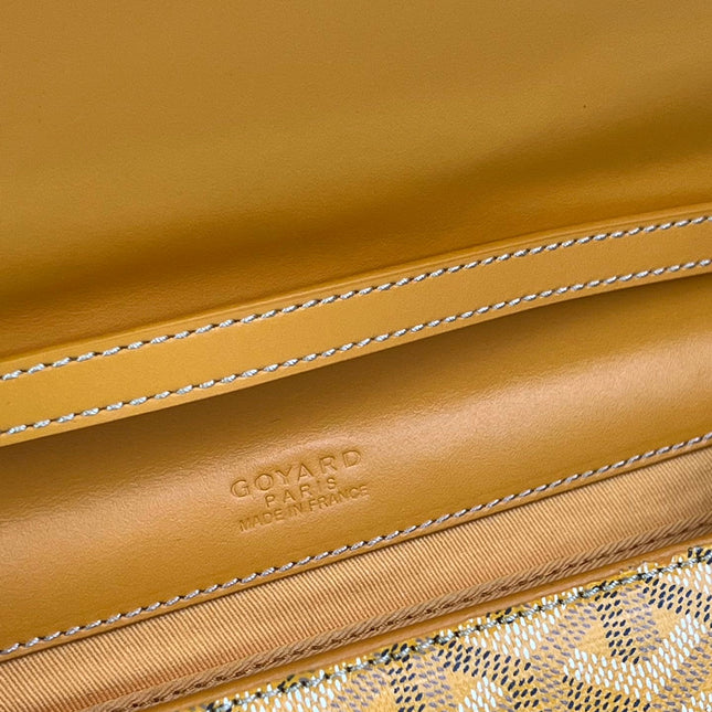 MONTE-CARLO PM CLUTCH 25 IN YELLOW GOYARDINE CANVAS
