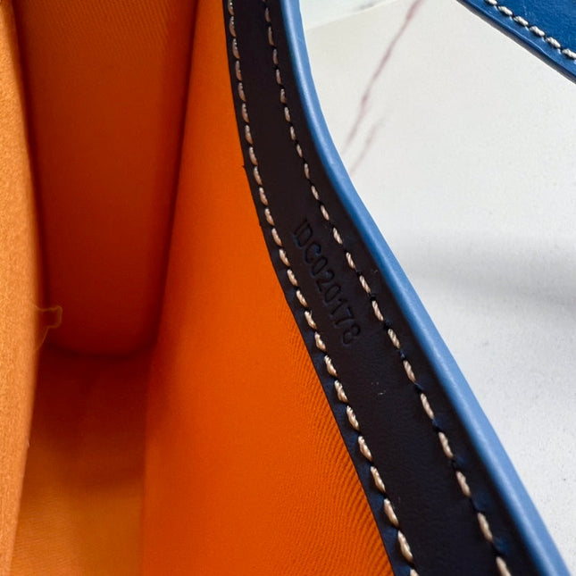 MONTE-CARLO PM CLUTCH 25 IN SAPPHIRE BLUE GOYARDINE CANVAS