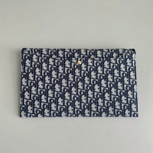 CD 30 CLUTCH BAG IN BLUE OBLIQUE JACQUARD