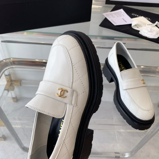 MOCCASINS white CALFSKIN