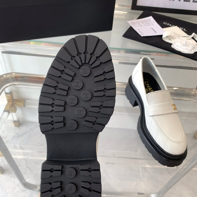 MOCCASINS white CALFSKIN