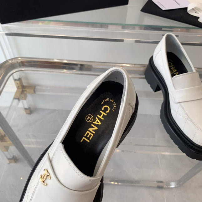 MOCCASINS white CALFSKIN