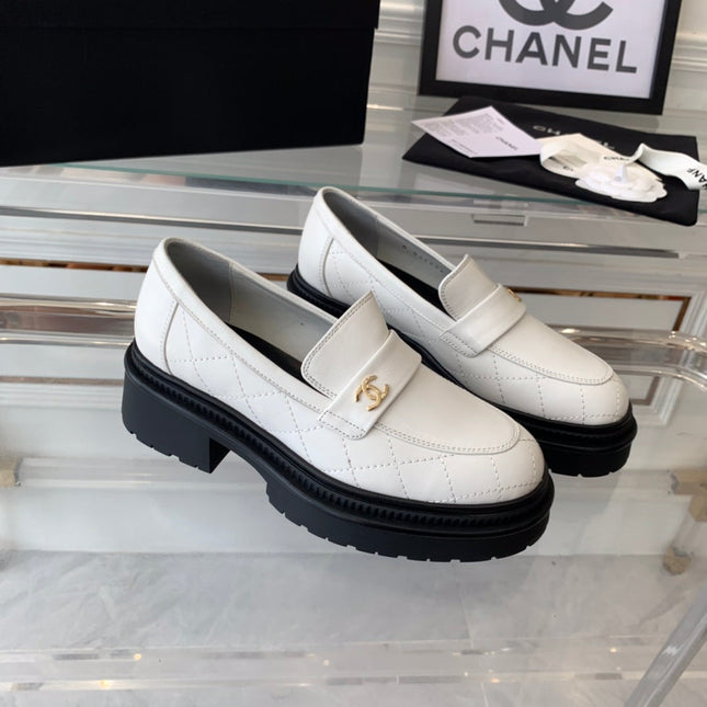 MOCCASINS white CALFSKIN