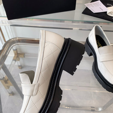 MOCCASINS white CALFSKIN