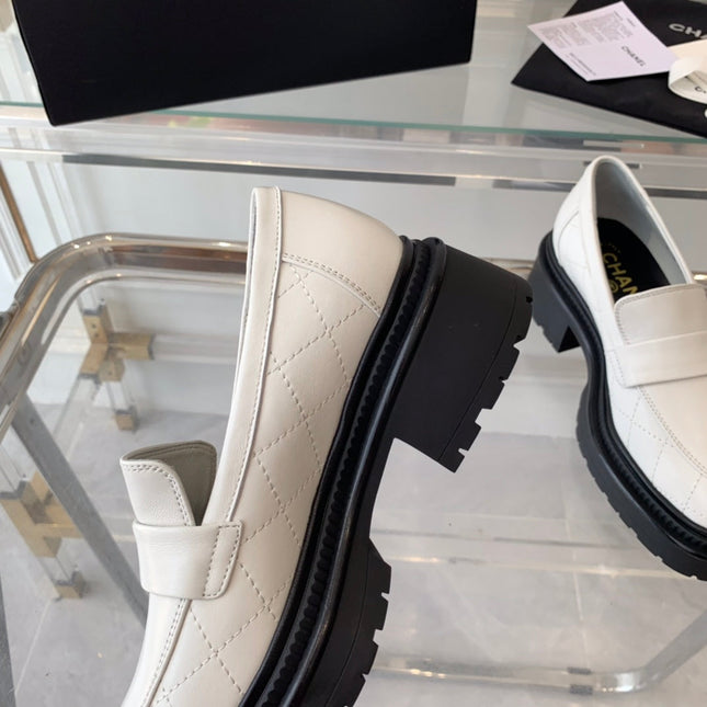 MOCCASINS white CALFSKIN
