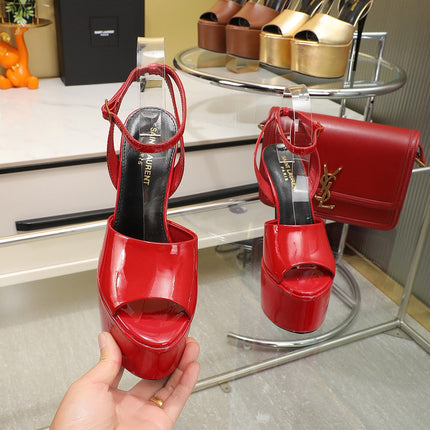 SL SUPER HIGH HEELS SANDAL RED CALFSKIN