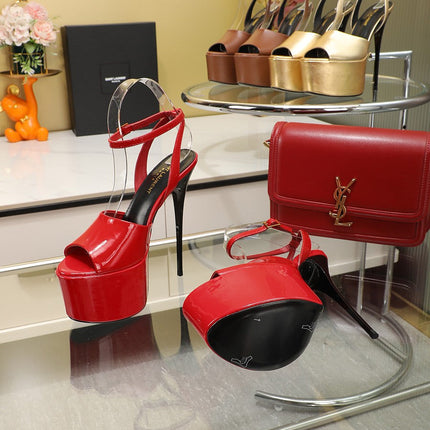 SL SUPER HIGH HEELS SANDAL RED CALFSKIN