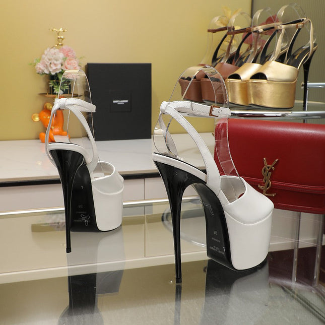 SL SUPER HIGH HEELS SANDAL WHITE CALFSKIN