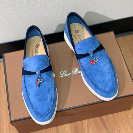 LP CHARMS WALK BABOUCHE LOAFERS COBALT SUEDE