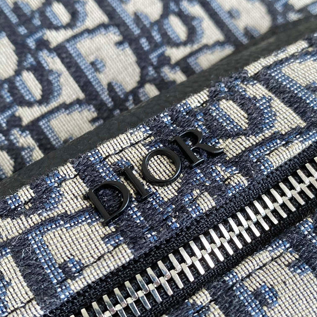 SMALL BACKPACK 32 BLUE OBLIQUE JACQUARD