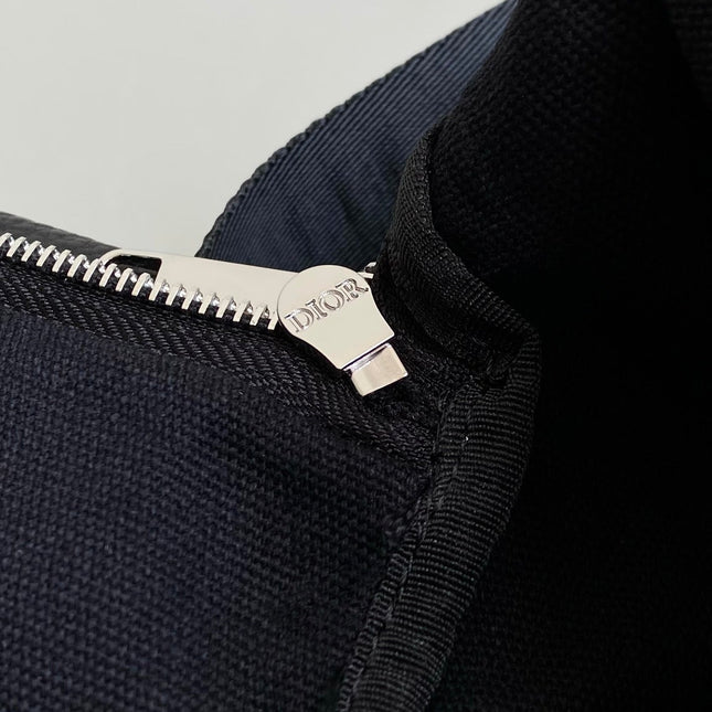 LARGE BACKPACK 42 BLUE OBLIQUE JACQUARD