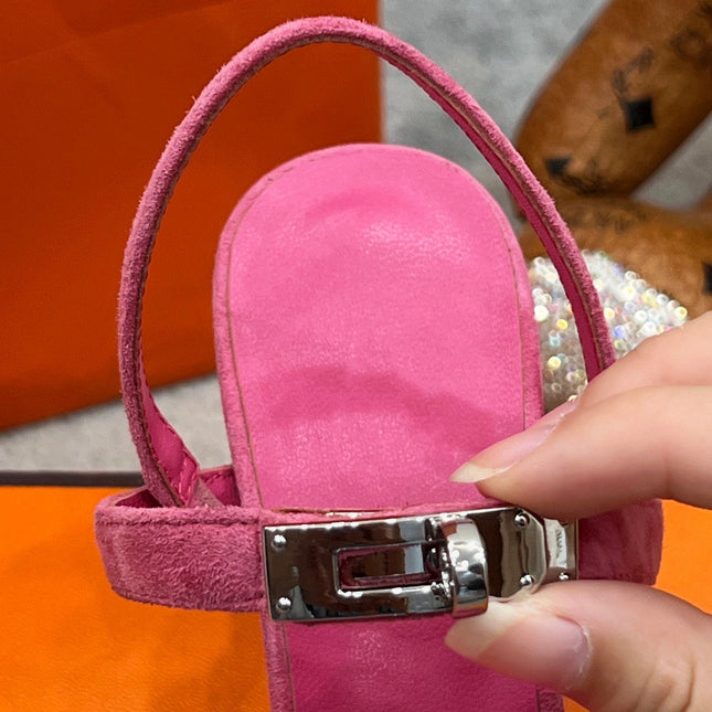 Glamour 75 Sandal Pink Suede
