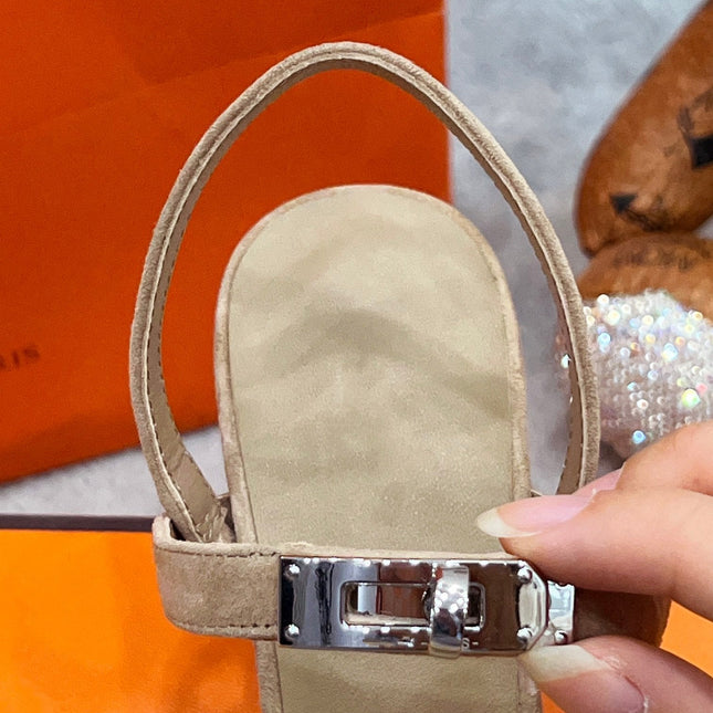 Glamour 75 Sandal Light Brown Suede