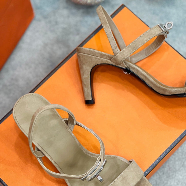 Glamour 75 Sandal Light Brown Suede