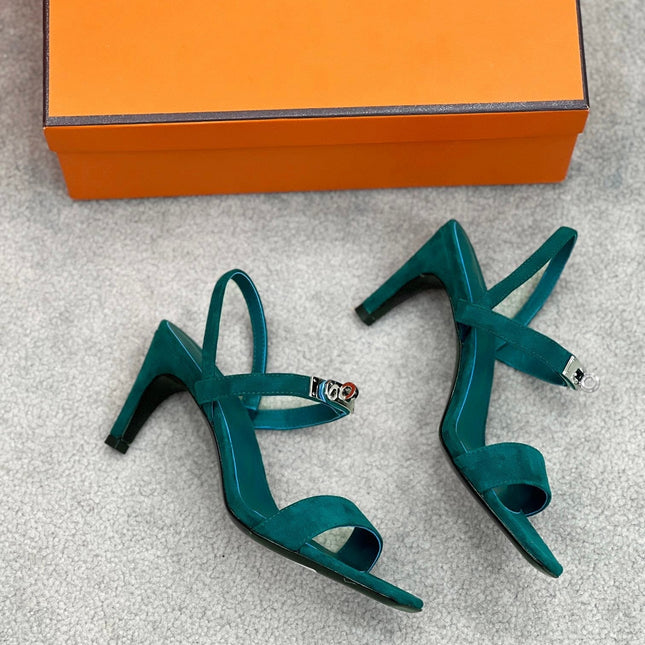 Glamour 75 Sandal Ocean Blue Suede