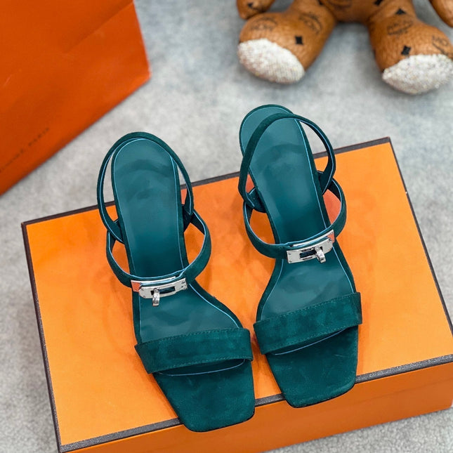 Glamour 75 Sandal Ocean Blue Suede