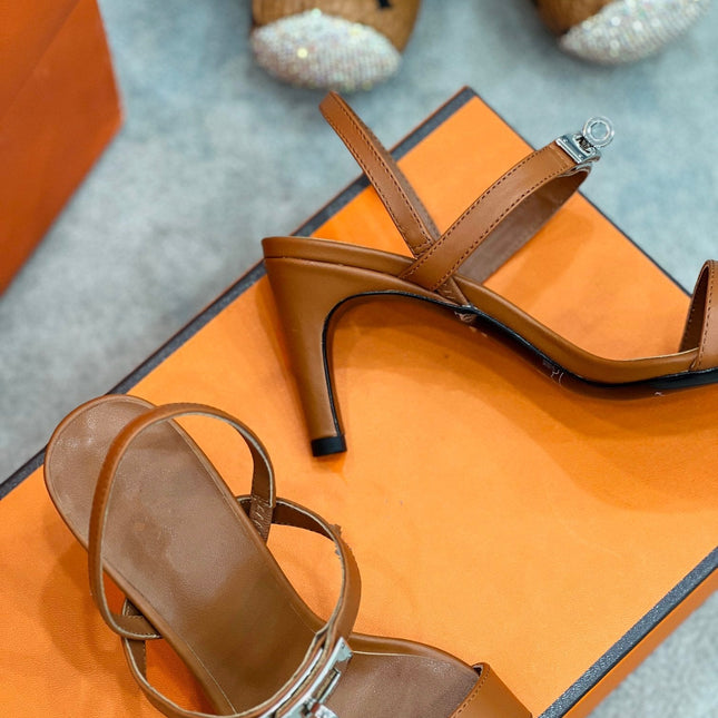 Glamour 75 Sandal Brown Leather