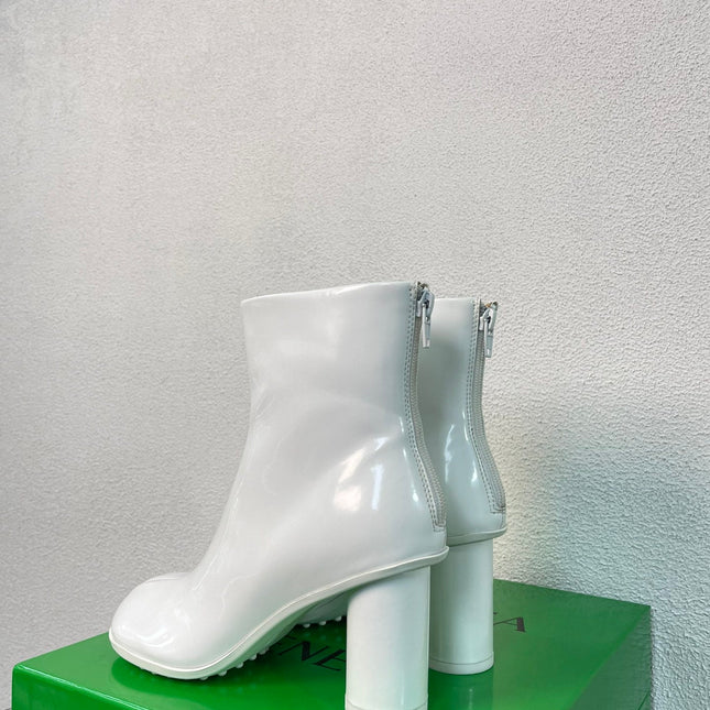 ATOMIC ANKLE BOOT IN WHITE CALFSKIN 75 MM