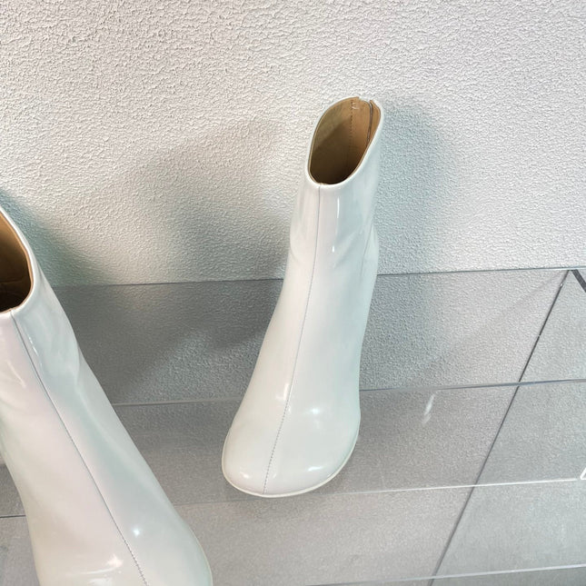 ATOMIC ANKLE BOOT IN WHITE CALFSKIN 75 MM