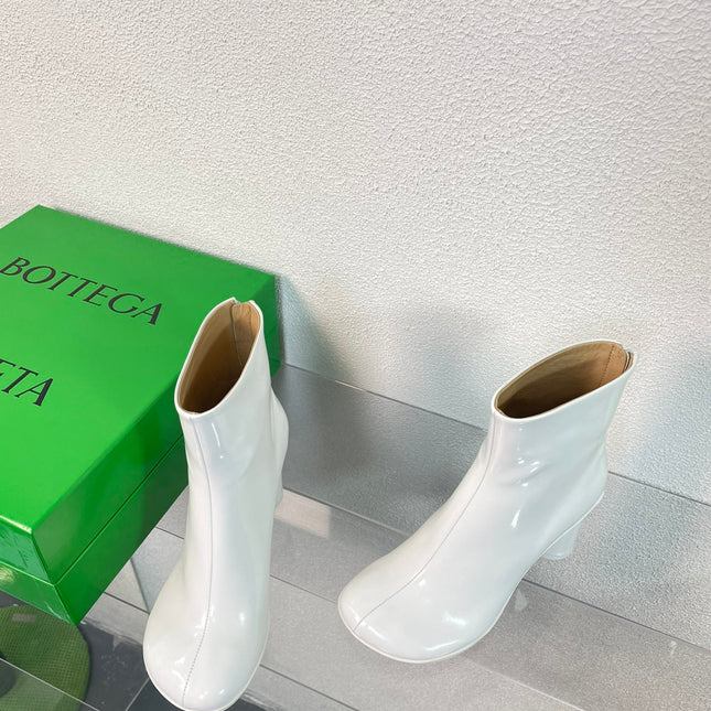 ATOMIC ANKLE BOOT IN WHITE CALFSKIN 75 MM