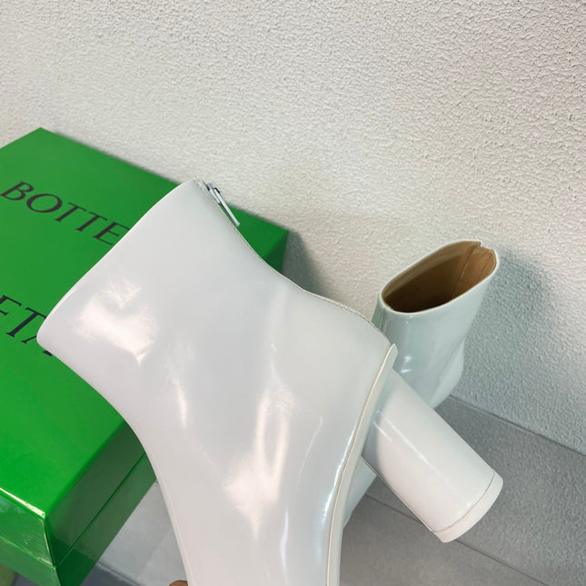 ATOMIC ANKLE BOOT IN WHITE CALFSKIN 75 MM