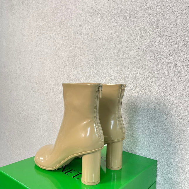 ATOMIC ANKLE BOOT IN KHAKI TAN CALFSKIN 75 MM