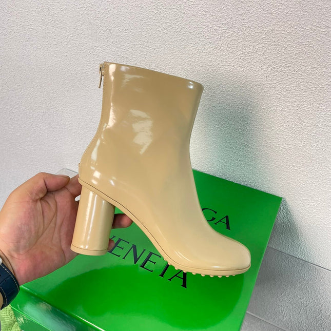 ATOMIC ANKLE BOOT IN KHAKI TAN CALFSKIN 75 MM