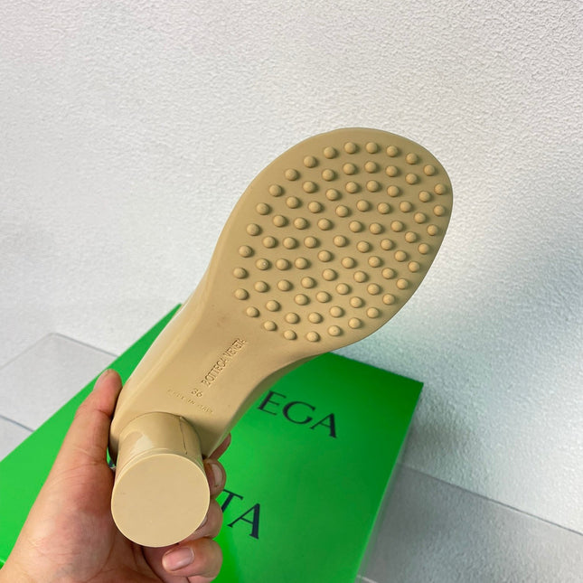 ATOMIC ANKLE BOOT IN KHAKI TAN CALFSKIN 75 MM