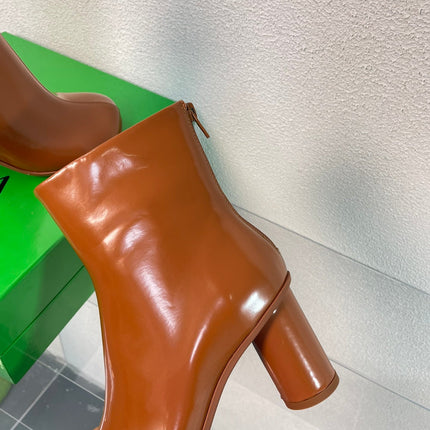 ATOMIC ANKLE BOOT IN BRONZE BROWN CALFSKIN 75 MM