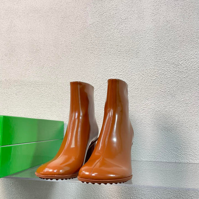 ATOMIC ANKLE BOOT IN BRONZE BROWN CALFSKIN 75 MM