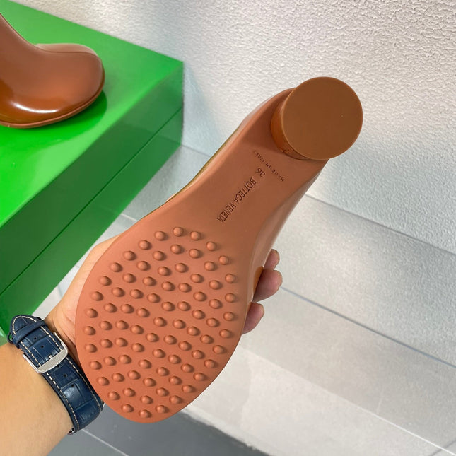 ATOMIC ANKLE BOOT IN BRONZE BROWN CALFSKIN 75 MM