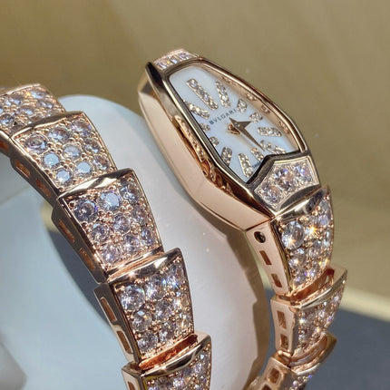 SERPENTI JEWELRY ALL ROSE GOLD WITH DIAMOND WHITE DIAL