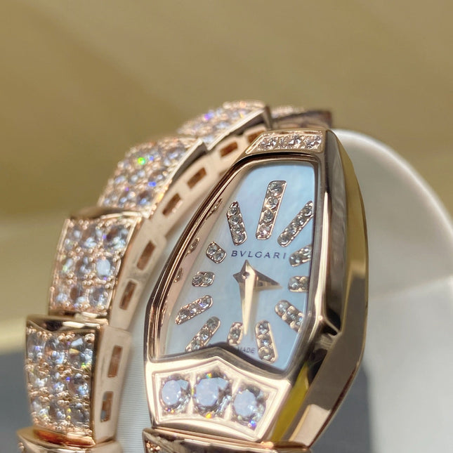 SERPENTI JEWELRY ALL ROSE GOLD WITH DIAMOND WHITE DIAL