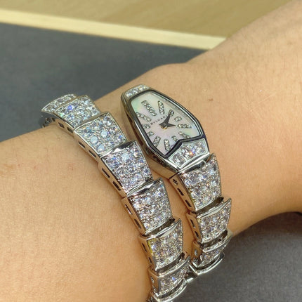 SERPENTI JEWELRY ALL WHITE GOLD WITH DIAMOND WHITE DIAL