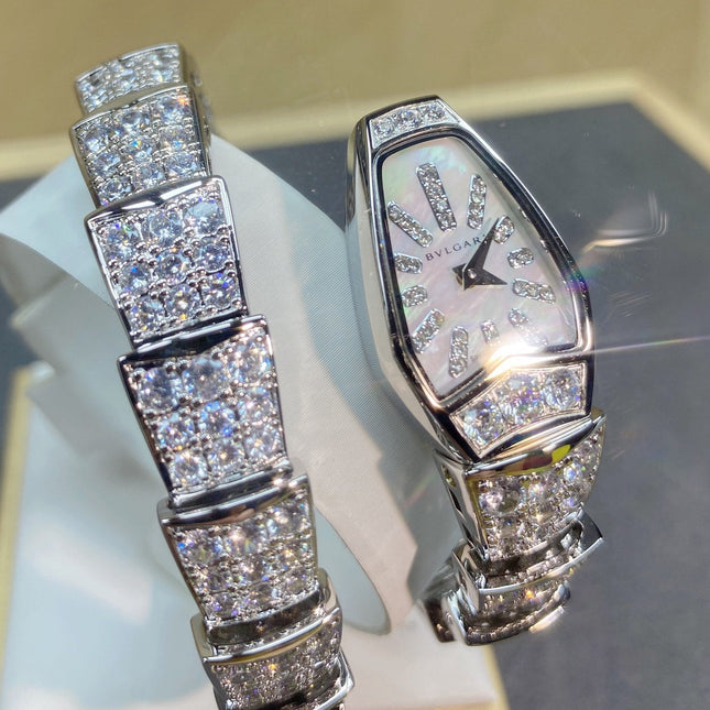 SERPENTI JEWELRY ALL WHITE GOLD WITH DIAMOND WHITE DIAL