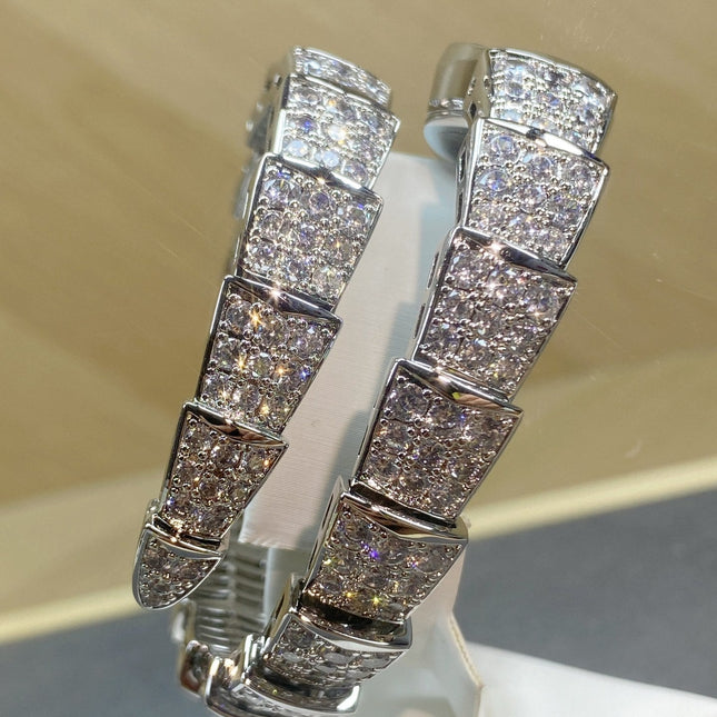 SERPENTI JEWELRY ALL WHITE GOLD WITH DIAMOND BLACK DIAL