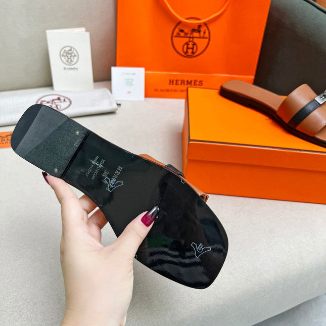 Giulia Sandal Brown Black Calfskin