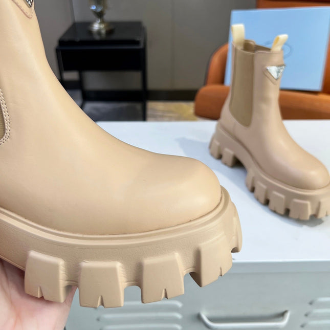 PRA MONOLITH BRUSHED BOOTIES 55 TUSCAN CALFSKIN
