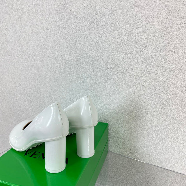 ATOMIC HIGH PUMP 9 CM IN WHITE CALFSKIN