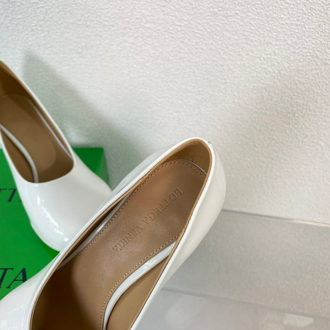 ATOMIC HIGH PUMP 9 CM IN WHITE CALFSKIN