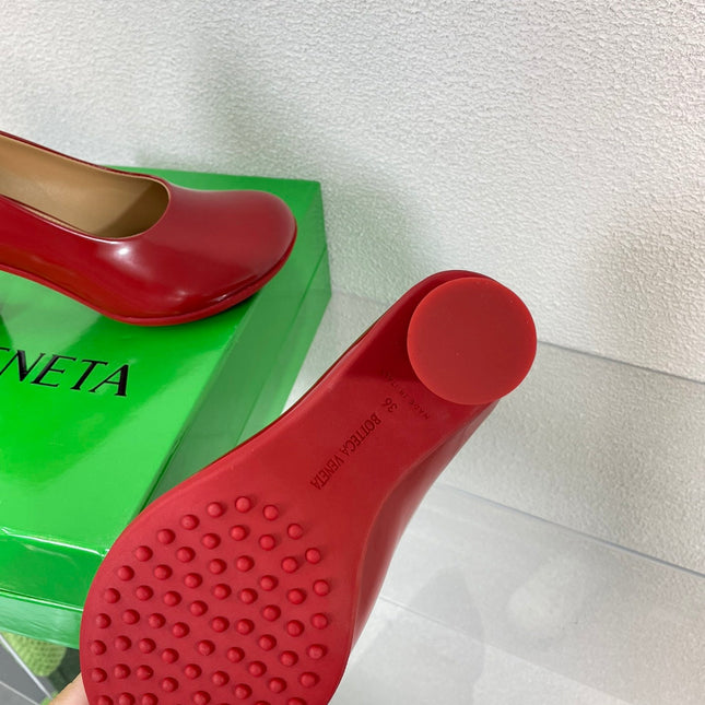 ATOMIC HIGH PUMP 9 CM IN RUBY RED CALFSKIN