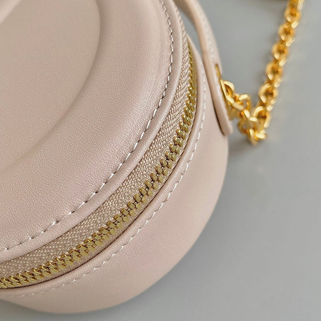 SIGNATURE 18 OVAL BAG IN BEIGE CALFSKIN